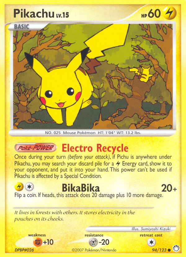 Pikachu (94/123) [Diamond & Pearl: Mysterious Treasures] | Event Horizon Hobbies CA