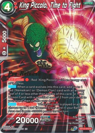 King Piccolo, Time to Fight (BT12-018) [Vicious Rejuvenation Prerelease Promos] | Event Horizon Hobbies CA