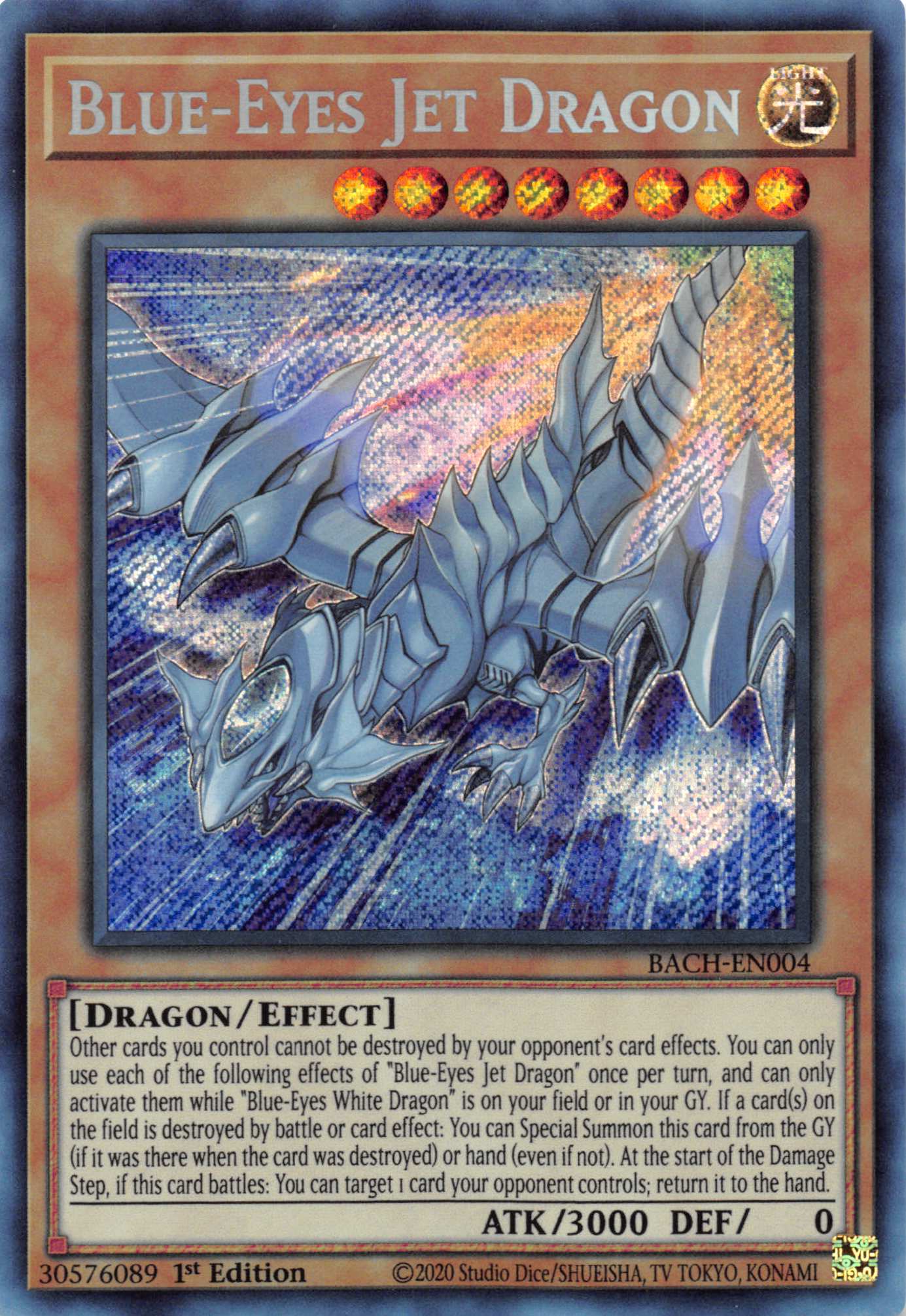 Blue-Eyes Jet Dragon [BACH-EN004] Secret Rare | Event Horizon Hobbies CA