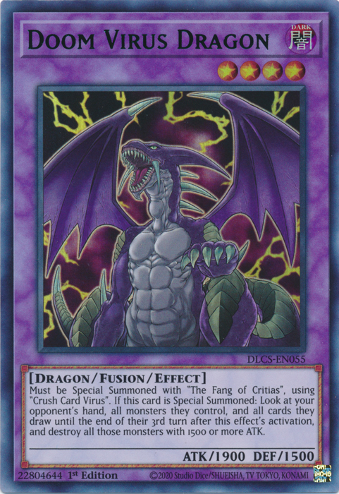 Doom Virus Dragon (Blue) [DLCS-EN055] Ultra Rare | Event Horizon Hobbies CA