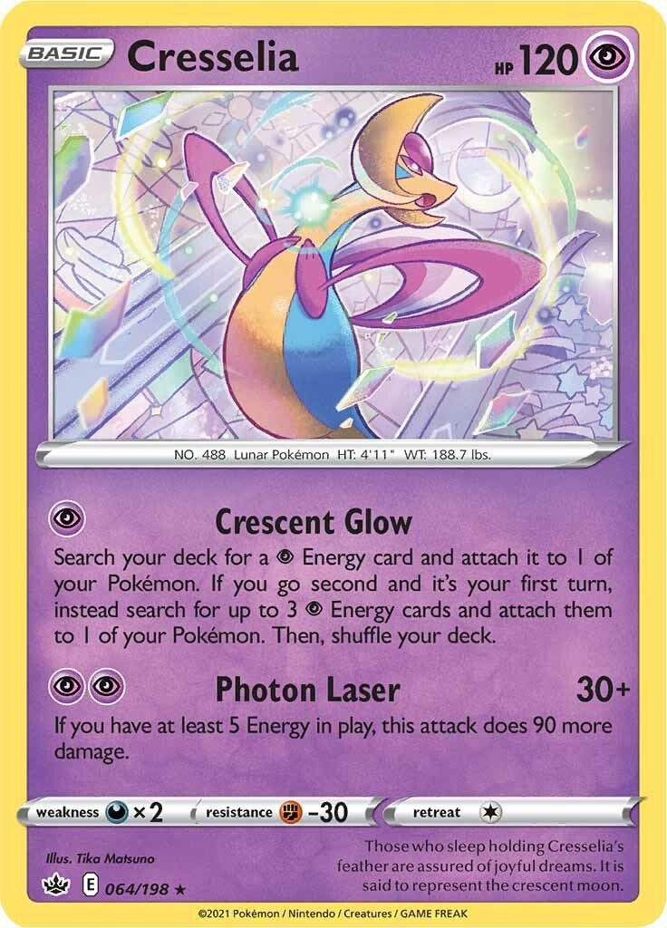 Cresselia (064/198) (Theme Deck Exclusive) [Sword & Shield: Chilling Reign] | Event Horizon Hobbies CA