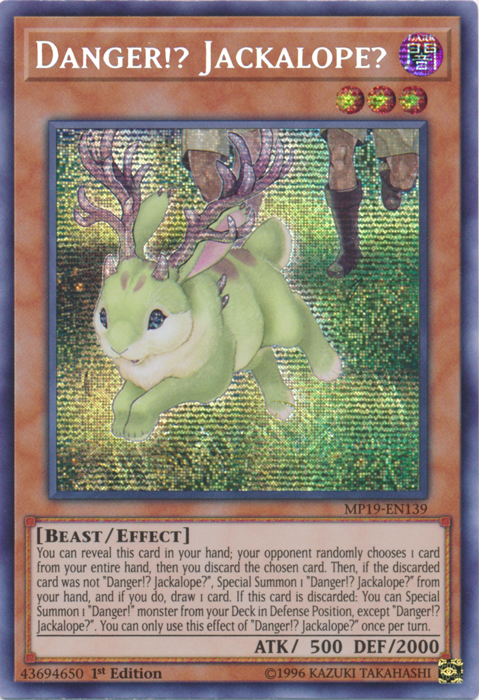 Danger!? Jackalope? [MP19-EN139] Prismatic Secret Rare | Event Horizon Hobbies CA