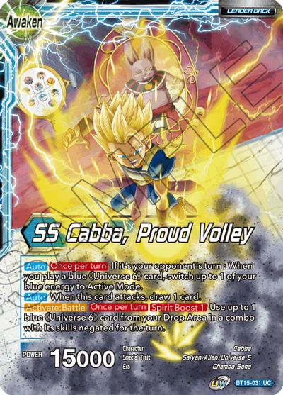 Cabba // SS Cabba, Proud Volley (BT15-031) [Saiyan Showdown] | Event Horizon Hobbies CA