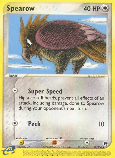 Spearow (81/100) [EX: Sandstorm] | Event Horizon Hobbies CA