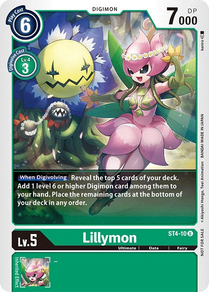 Lillymon [ST4-10] (Official Tournament Pack Vol.3) [Starter Deck: Giga Green Promos] | Event Horizon Hobbies CA