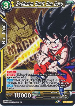 Explosive Spirit Son Goku (BT3-088) [Magnificent Collection Forsaken Warrior] | Event Horizon Hobbies CA