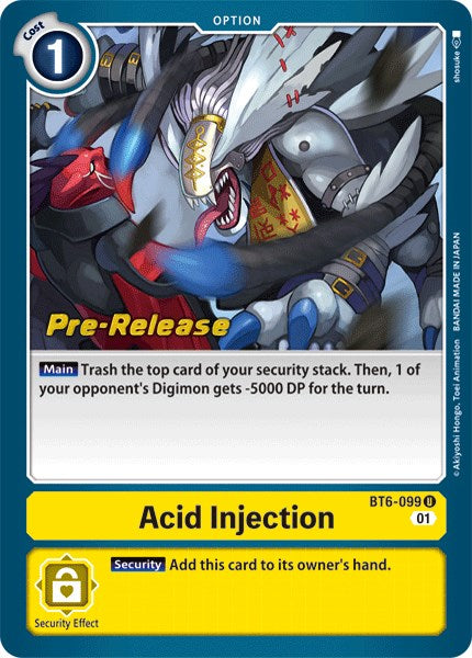 Acid Injection [BT6-099] [Double Diamond Pre-Release Cards] | Event Horizon Hobbies CA