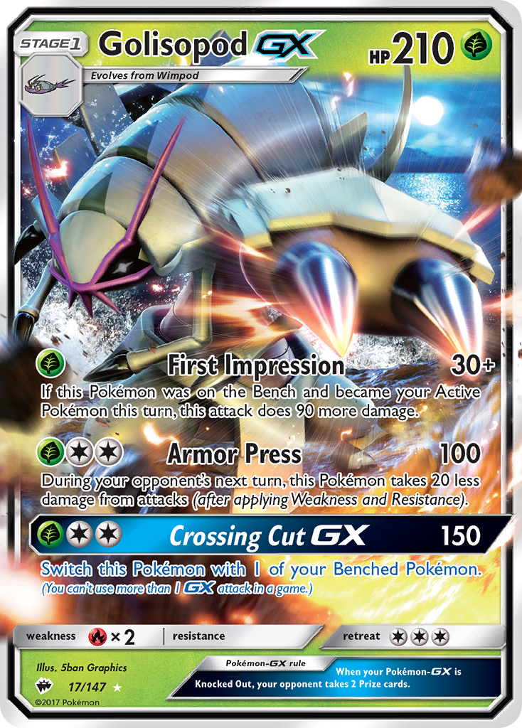 Golisopod GX (17/147) [Sun & Moon: Burning Shadows] | Event Horizon Hobbies CA