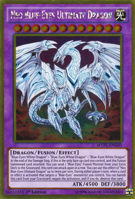 Neo Blue-Eyes Ultimate Dragon [MVP1-ENG01] Gold Rare | Event Horizon Hobbies CA