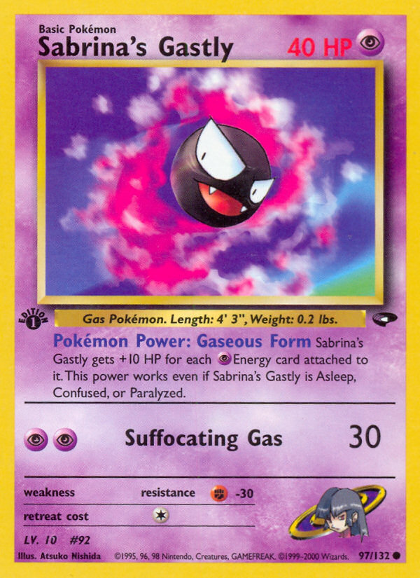 Sabrina's Gastly (97/132) [Gym Challenge 1st Edition] | Event Horizon Hobbies CA