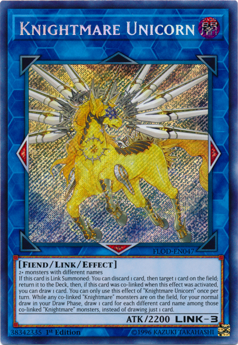 Knightmare Unicorn [FLOD-EN047] Secret Rare | Event Horizon Hobbies CA