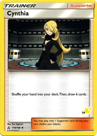 Cynthia (119/156) (Pikachu Stamp #24) [Battle Academy 2020] | Event Horizon Hobbies CA