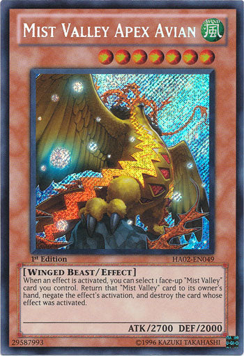 Mist Valley Apex Avian [HA02-EN049] Secret Rare | Event Horizon Hobbies CA