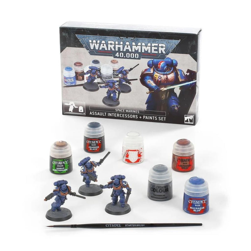 Space Marines: Assault Intercessors + Paints Set