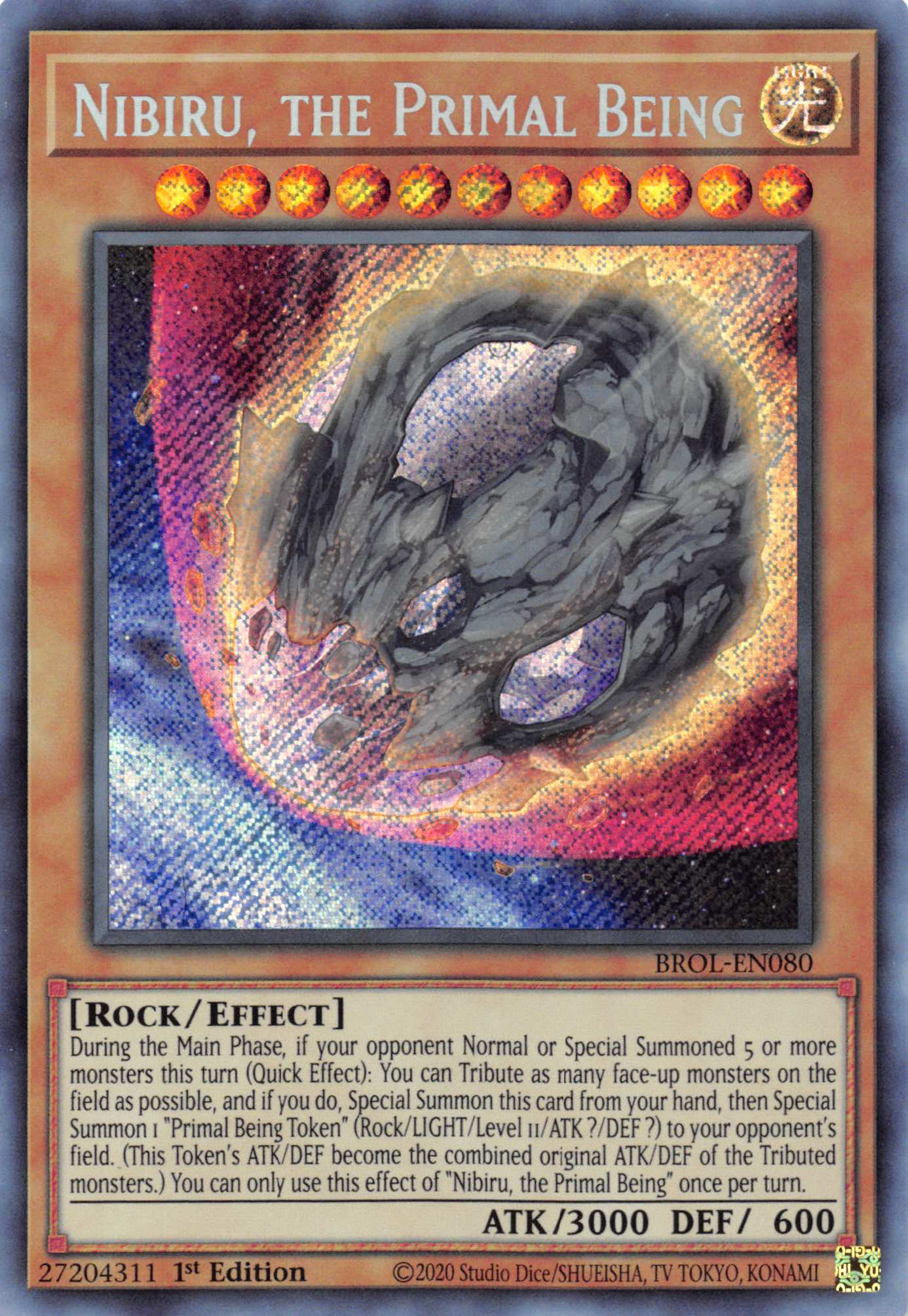 Nibiru, the Primal Being [BROL-EN080] Secret Rare | Event Horizon Hobbies CA