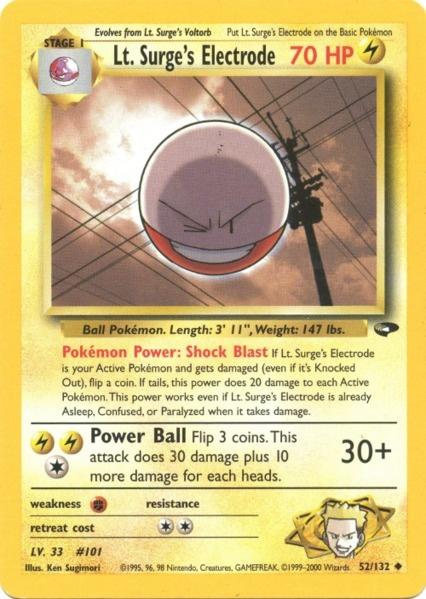 Lt. Surge's Electrode (52/132) [Gym Challenge Unlimited] | Event Horizon Hobbies CA