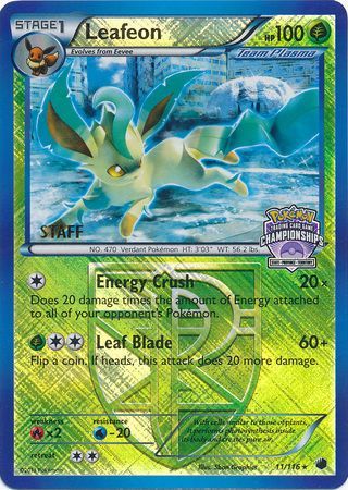 Leafeon (11/116) (States Championship Promo Staff) [Black & White: Plasma Freeze] | Event Horizon Hobbies CA