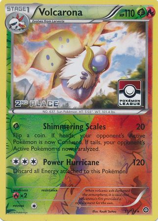 Volcarona (15/114) (League Promo 2nd Place) [XY: Steam Siege] | Event Horizon Hobbies CA