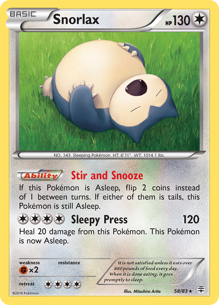 Snorlax (58/83) [XY: Generations] | Event Horizon Hobbies CA