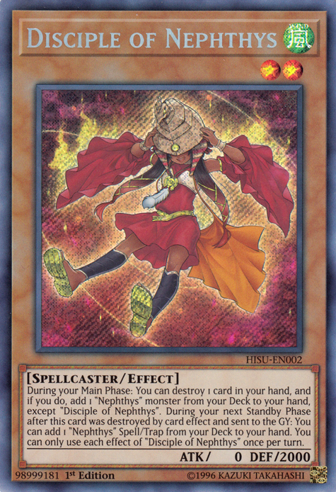 Disciple of Nephthys [HISU-EN002] Secret Rare | Event Horizon Hobbies CA