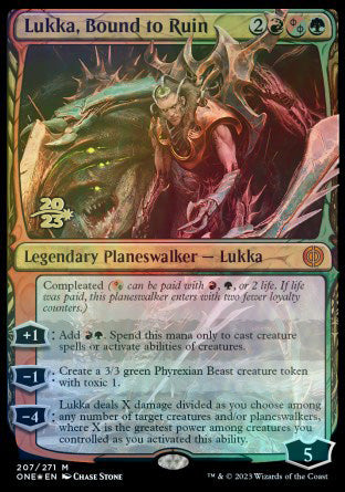 Lukka, Bound to Ruin [Phyrexia: All Will Be One Prerelease Promos] | Event Horizon Hobbies CA