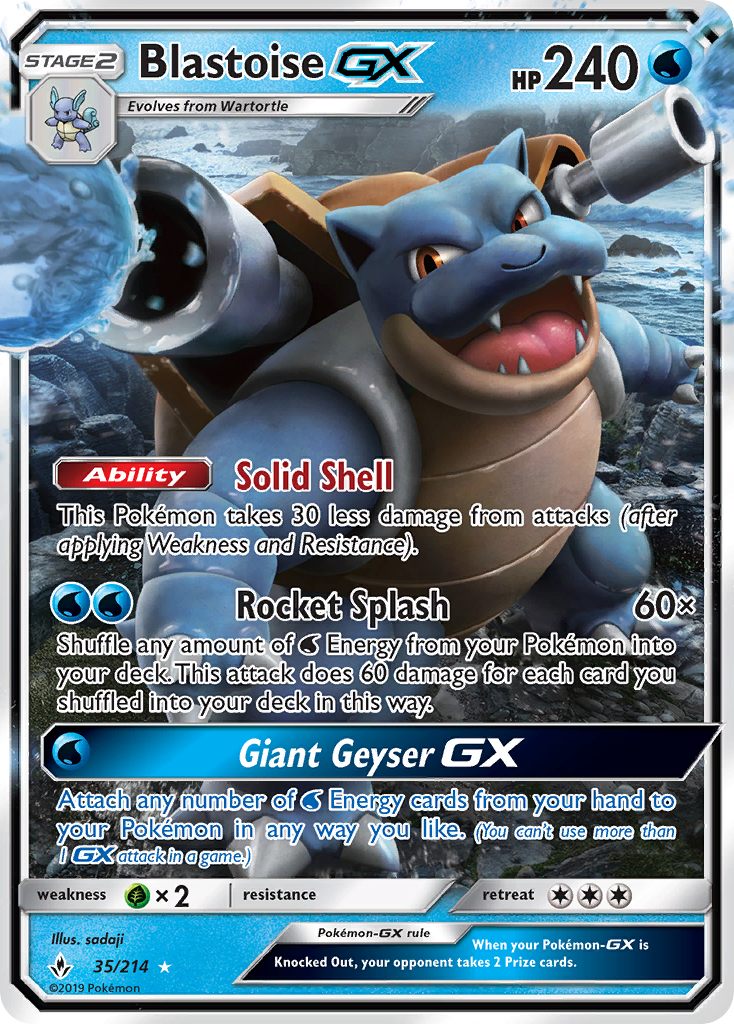 Blastoise GX (35/214) [Sun & Moon: Unbroken Bonds] | Event Horizon Hobbies CA