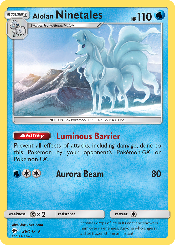 Alolan Ninetales (28/147) [Sun & Moon: Burning Shadows] | Event Horizon Hobbies CA