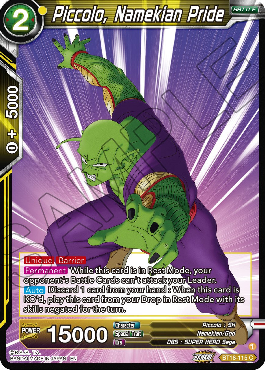 Piccolo, Namekian Pride (BT18-115) [Dawn of the Z-Legends] | Event Horizon Hobbies CA