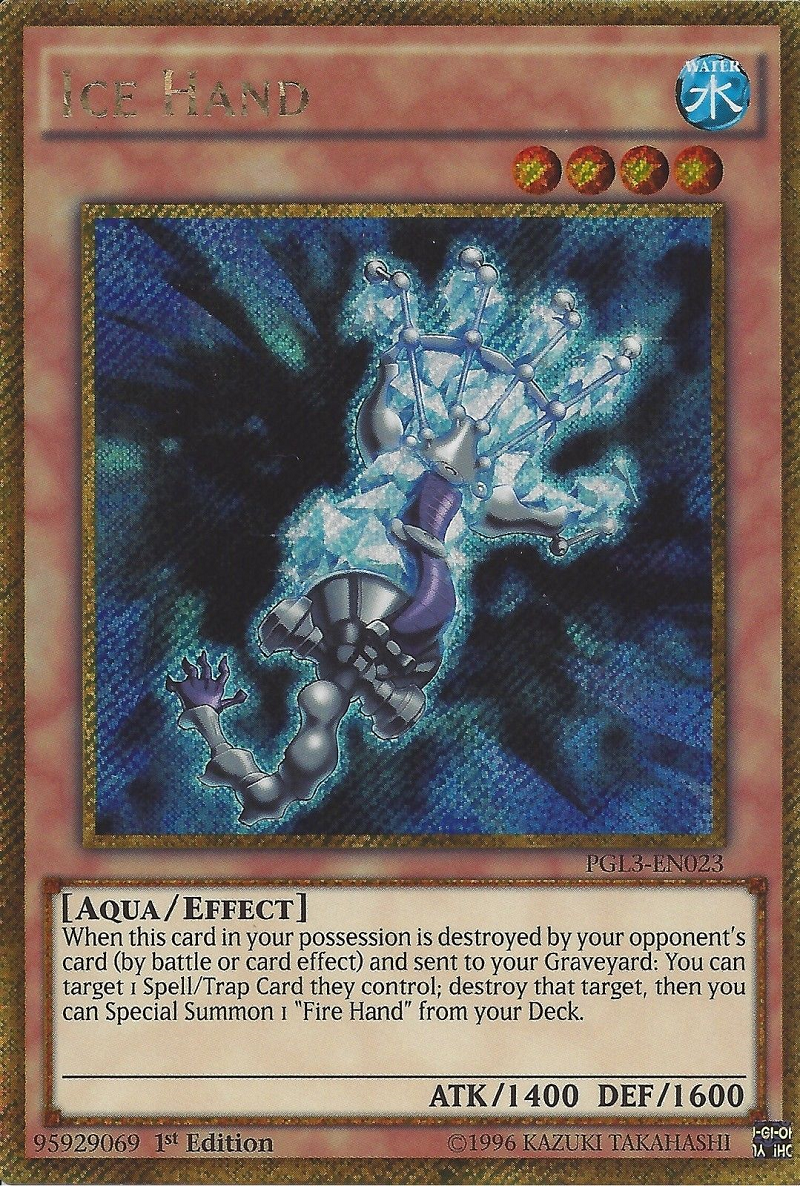 Ice Hand [PGL3-EN023] Gold Secret Rare | Event Horizon Hobbies CA