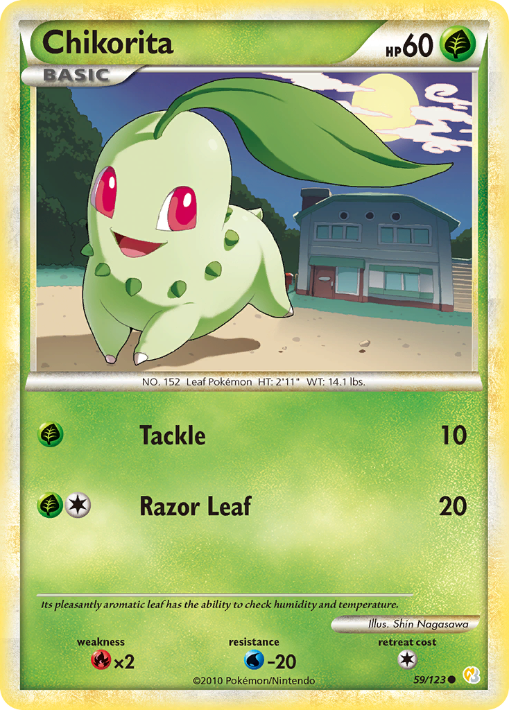 Chikorita (59/123) [HeartGold & SoulSilver: Base Set] | Event Horizon Hobbies CA