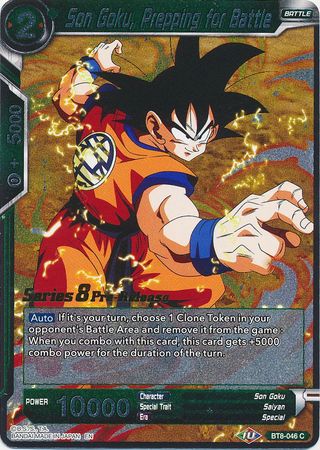 Son Goku, Prepping for Battle (BT8-046_PR) [Malicious Machinations Prerelease Promos] | Event Horizon Hobbies CA