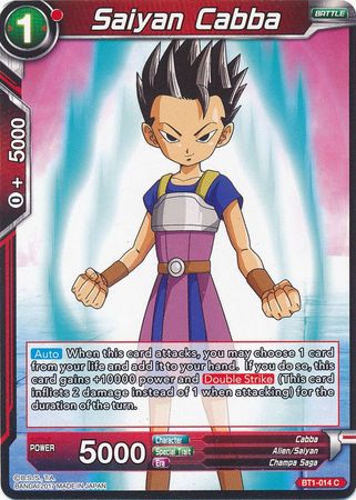 Saiyan Cabba (BT1-014) [Galactic Battle] | Event Horizon Hobbies CA