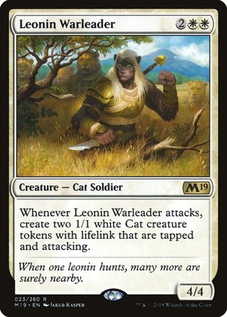 Leonin Warleader [Core Set 2019] | Event Horizon Hobbies CA