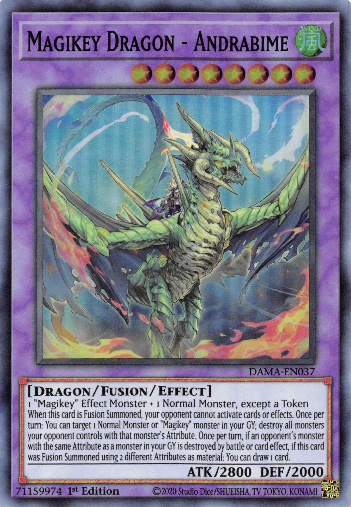 Magikey Dragon - Andrabime [DAMA-EN037] Super Rare | Event Horizon Hobbies CA