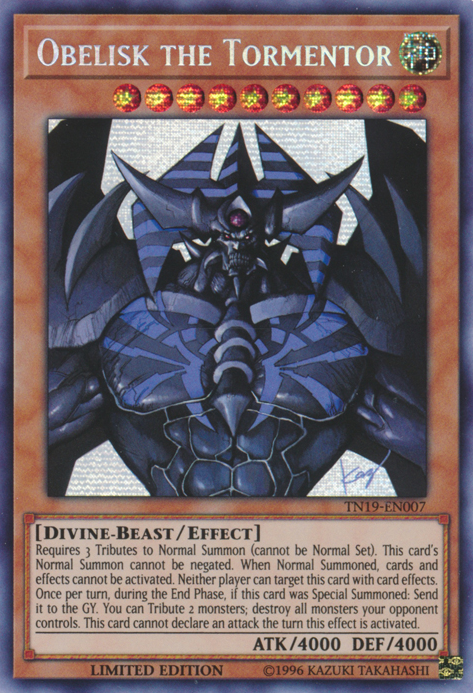 Obelisk the Tormentor [TN19-EN007] Prismatic Secret Rare | Event Horizon Hobbies CA