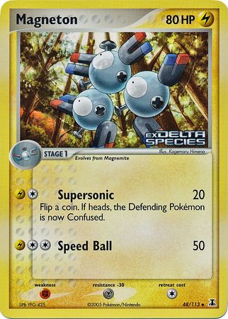 Magneton (48/113) (Stamped) [EX: Delta Species] | Event Horizon Hobbies CA