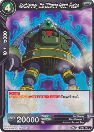 Koichiarator, the Ultimate Robot Fusion (DB2-142) [Divine Multiverse] | Event Horizon Hobbies CA