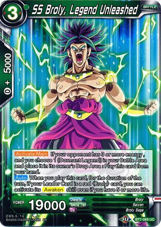 SS Broly, Legend Unleashed (BT7-069) [Assault of the Saiyans] | Event Horizon Hobbies CA