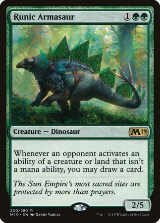 Runic Armasaur [Core Set 2019] | Event Horizon Hobbies CA