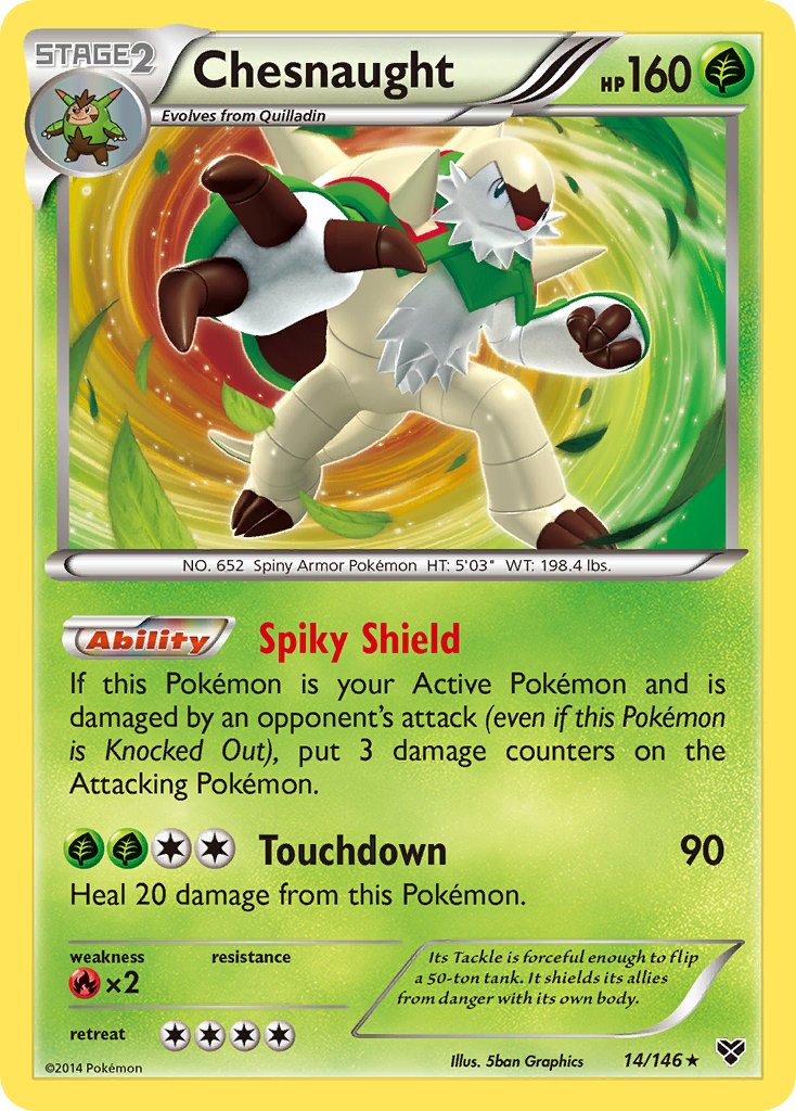 Chesnaught (14/146) (Cosmos Holo) (Blister Exclusive) [XY: Base Set] | Event Horizon Hobbies CA