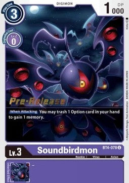 Soundbirdmon [BT4-078] [Great Legend Pre-Release Promos] | Event Horizon Hobbies CA