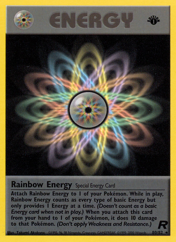 Rainbow Energy (80/82) [Team Rocket 1st Edition] | Event Horizon Hobbies CA