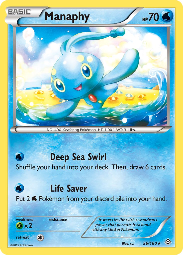 Manaphy (56/160) (Battle Arena Deck Exclusive) (Theme Deck Exclusive) [XY: Primal Clash] | Event Horizon Hobbies CA