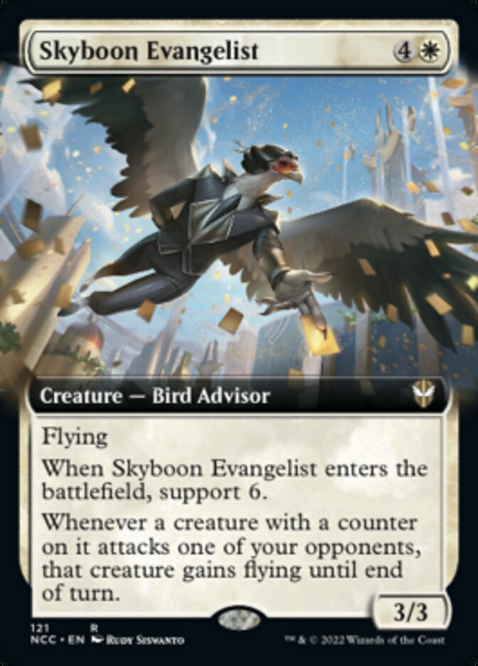 Skyboon Evangelist (Extended Art) [Streets of New Capenna Commander] | Event Horizon Hobbies CA