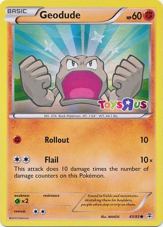 Geodude (43/83) (Toys R Us Promo) [XY: Generations] | Event Horizon Hobbies CA