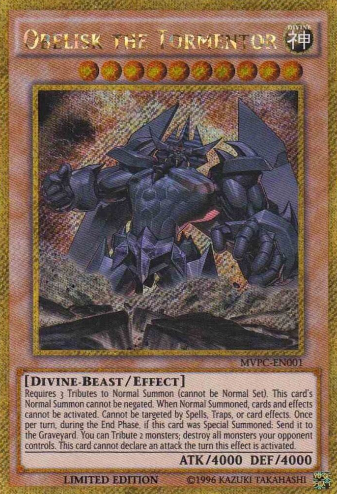 Obelisk the Tormentor [MVPC-EN001] Gold Secret Rare | Event Horizon Hobbies CA