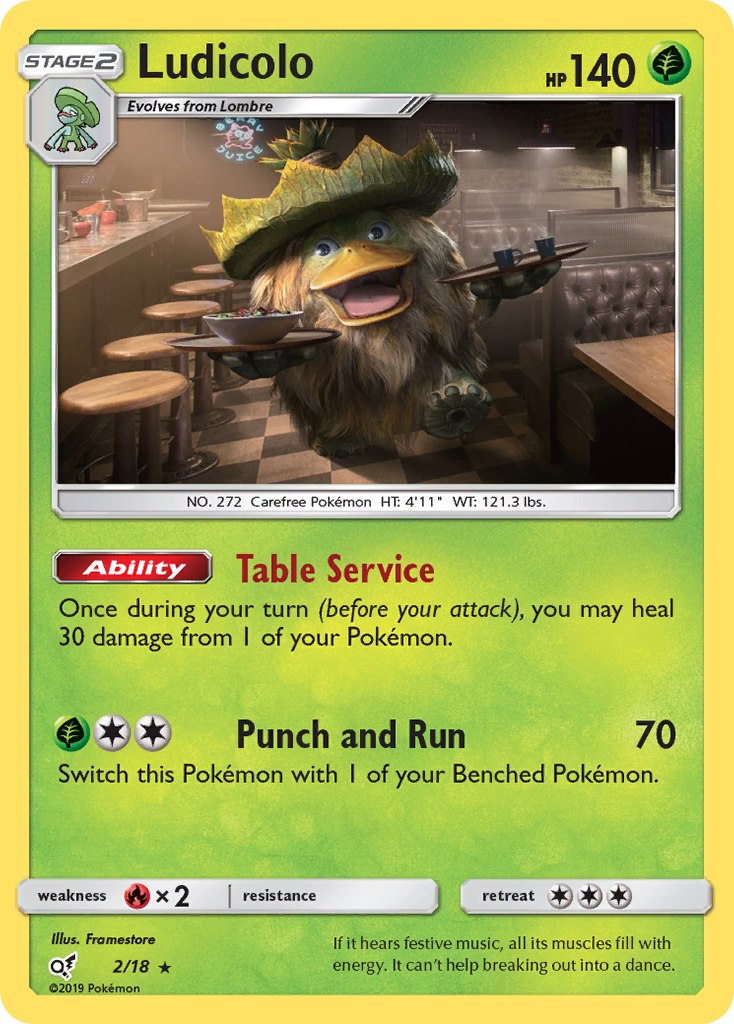 Ludicolo (2/18) [Sun & Moon: Detective Pikachu] | Event Horizon Hobbies CA