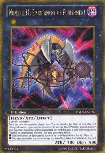 Number 31: Embodiment of Punishment [PGLD-EN024] Gold Secret Rare | Event Horizon Hobbies CA