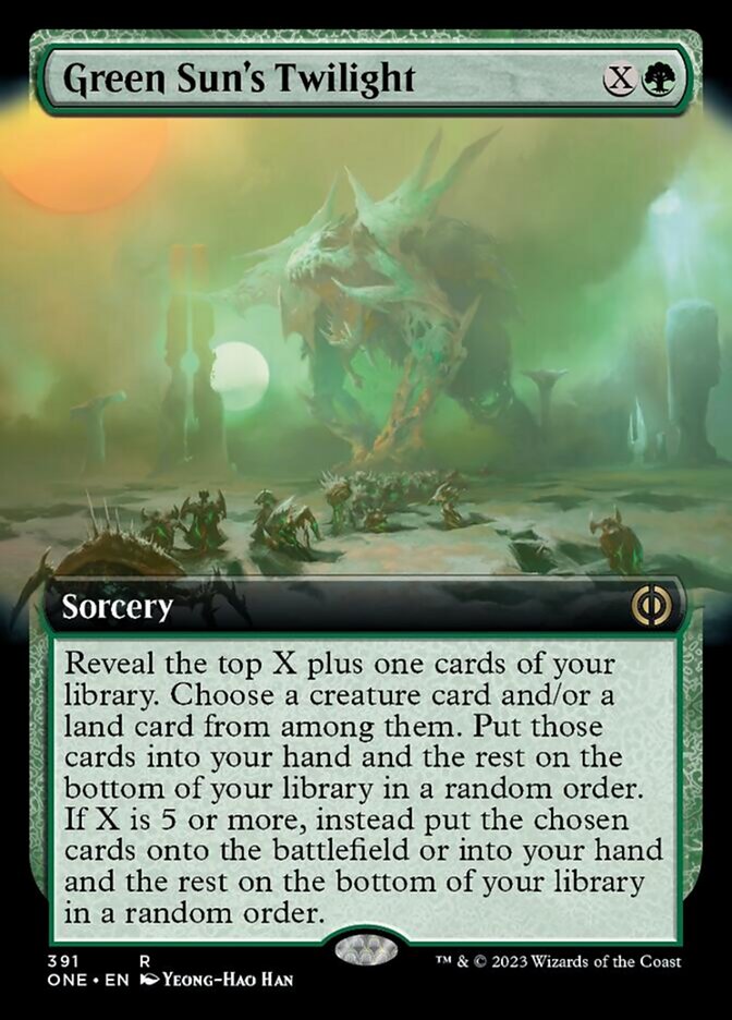 Green Sun's Twilight (Extended Art) [Phyrexia: All Will Be One] | Event Horizon Hobbies CA