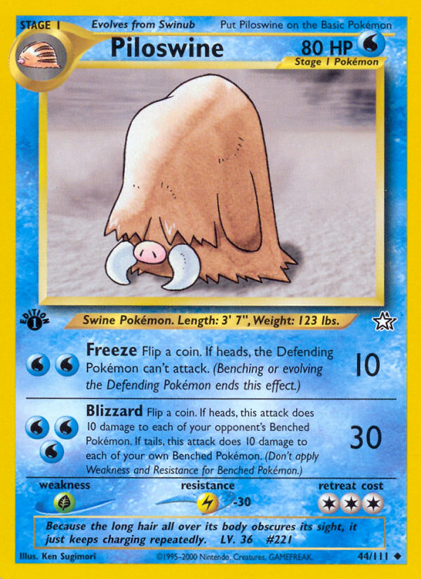 Piloswine (44/111) [Neo Genesis 1st Edition] | Event Horizon Hobbies CA